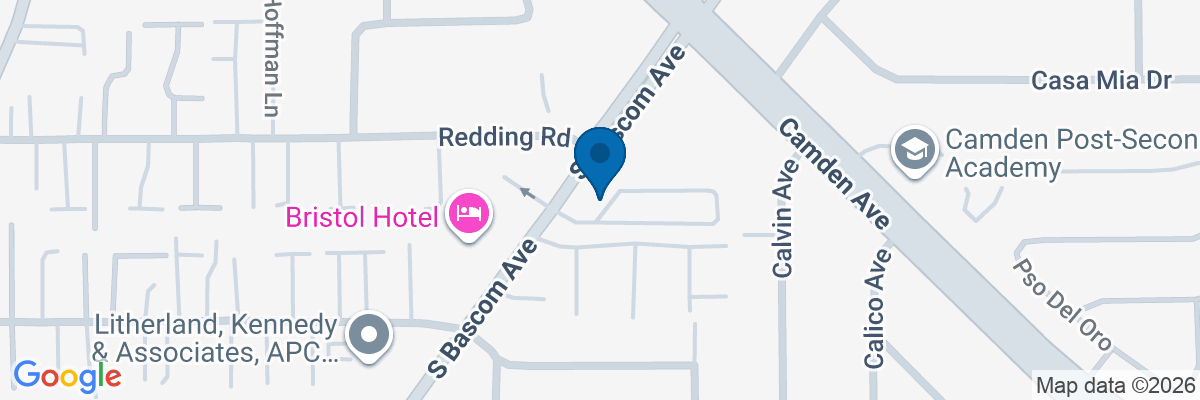 Map showing facility locations