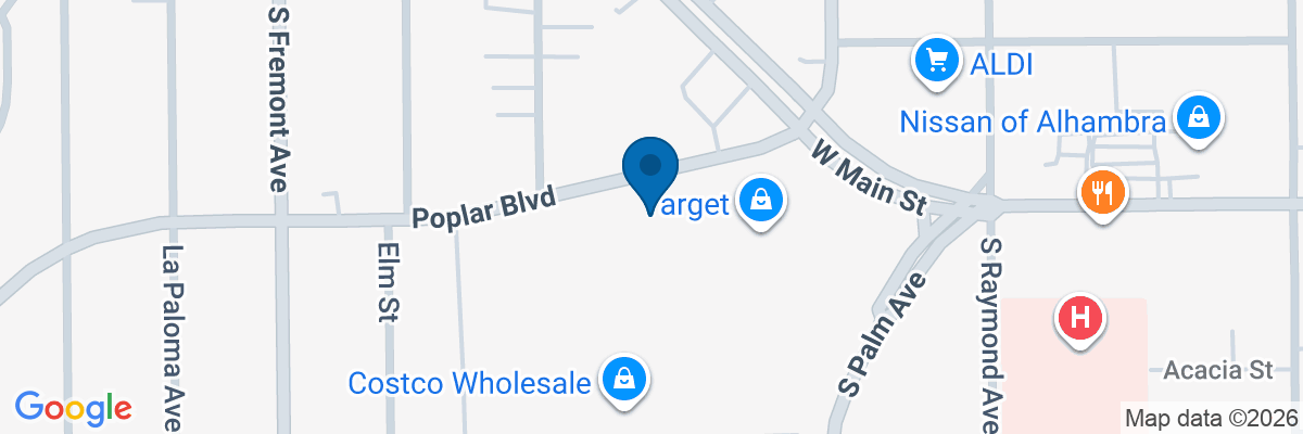 Map showing facility locations