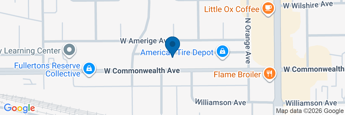 Map showing facility locations