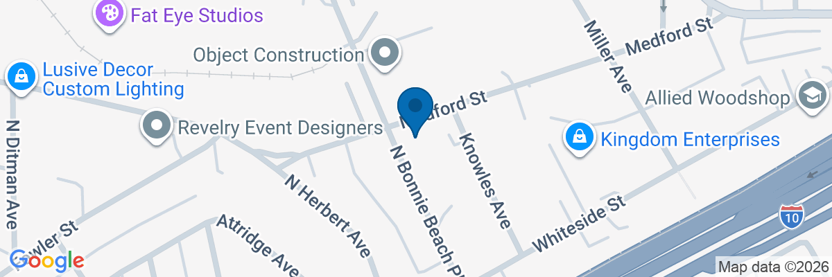 Map showing facility locations