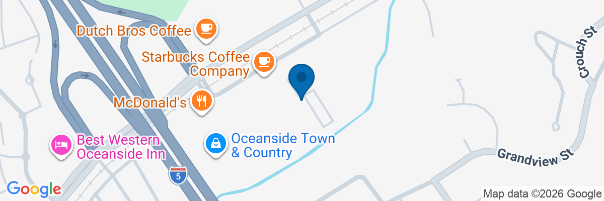 Map showing facility locations