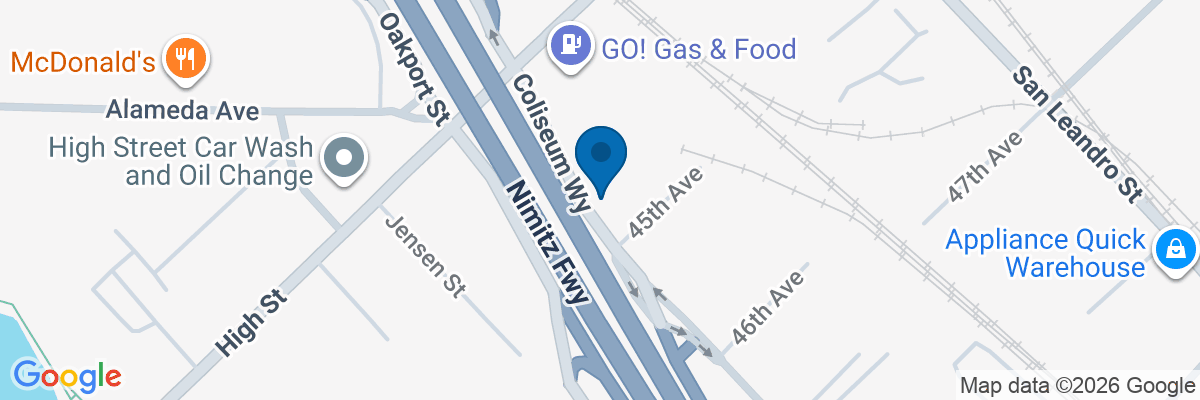Map showing facility locations