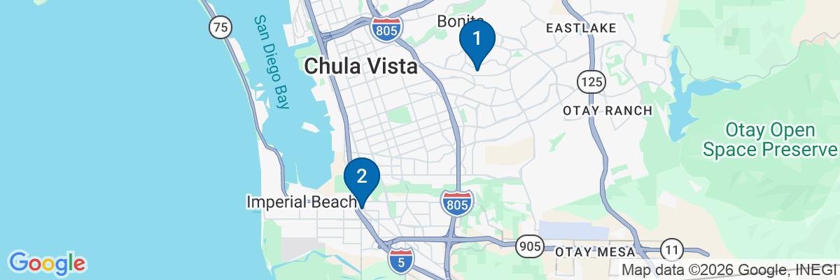 Map showing facility locations