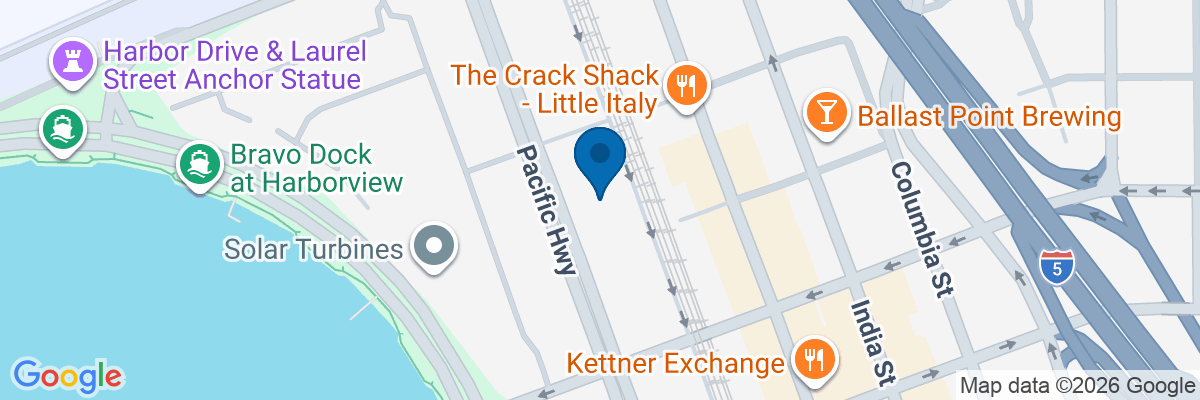 Map showing facility locations