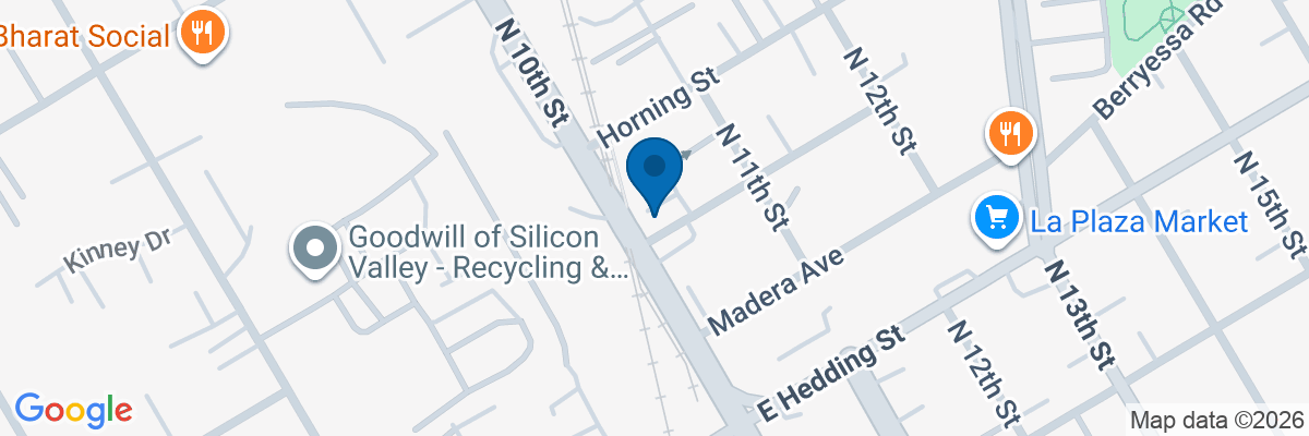 Map showing facility locations