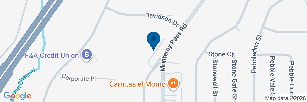 Map showing facility locations