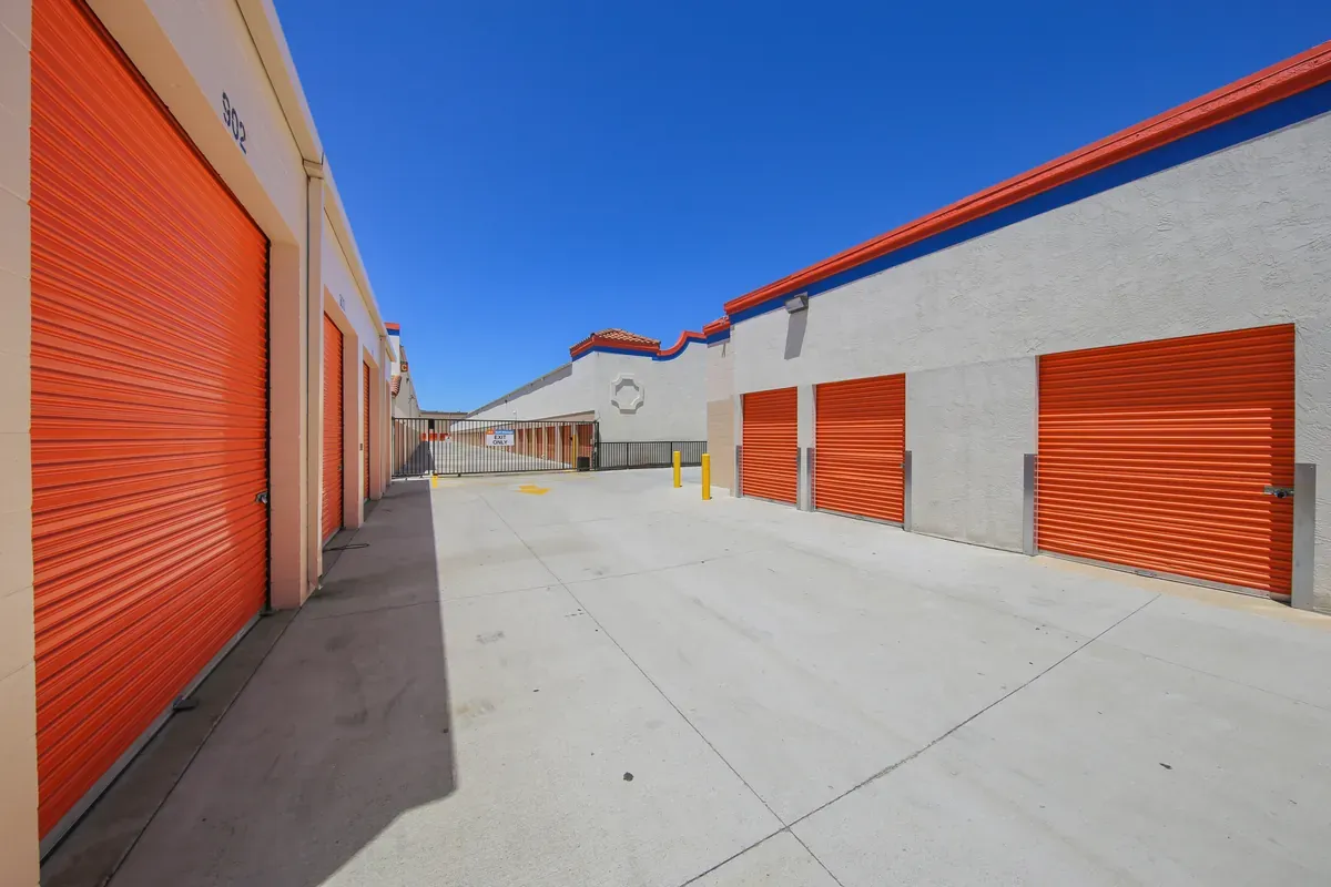 Drive-up storage units and driveway