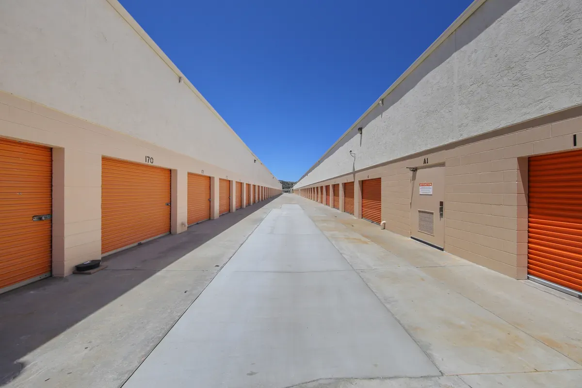 Drive-Up units and entrance to building.